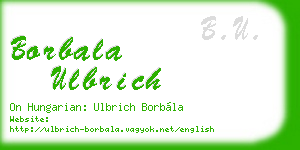 borbala ulbrich business card