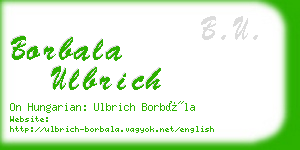 borbala ulbrich business card